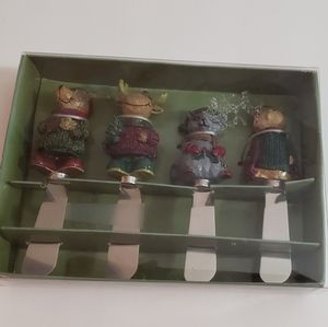 Woodland Animal Spreader Set of 4 NIB